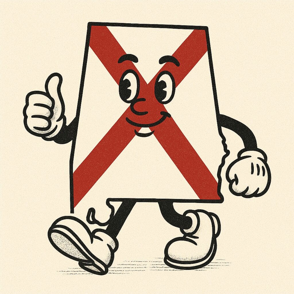 Alabama Man Line Art